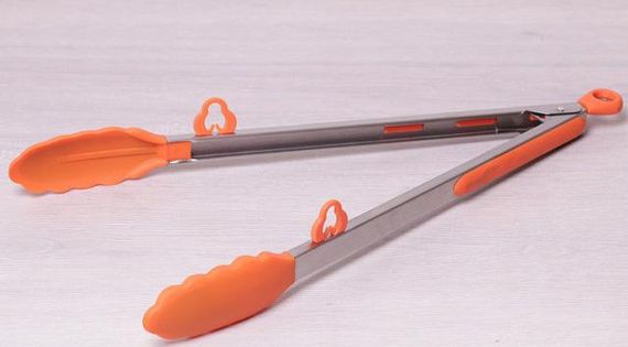 Щипці Kamille Delight 35.5см силіконові з металевою ручкою | Зображення 2