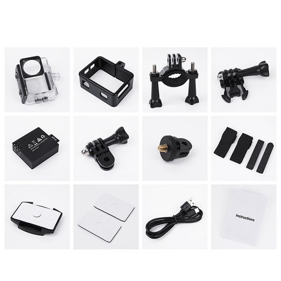 Екшн-камера Hoco DV102 4K anti-shake sports Black | Зображення 6