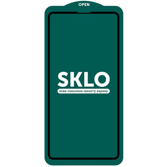 Захисне скло SKLO 5D (тех.пак) для Apple iPhone 13 / 13 Pro / 14 / 16e (6.1") Чорний