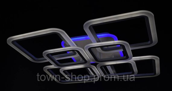 Люстра потолочная LED с пультом A2400/4+4-RGB-wh Белый 11х59х59 см. | Зображення 9