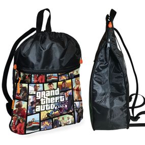 Рюкзак-мешок для школы GTA "Grand Theft Auto" детская сумка для обуви и спортивной одежды (01541)
