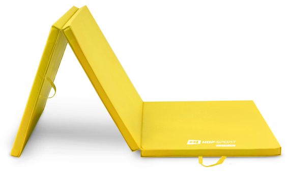 Мат гимнастический Hop-Sport HS-064FM 4см твердый желтый
