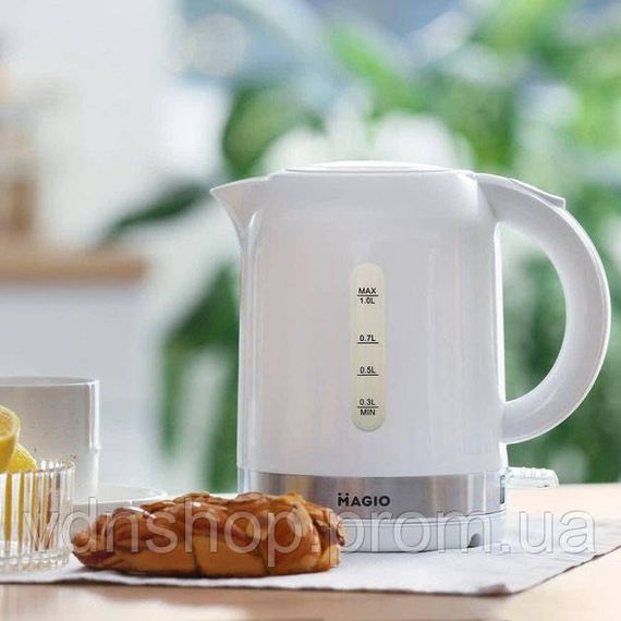 Електричний безшумний чайник з автоматичним відключенням Magio MG-110 1 л 1360 Вт DJ-73 | Зображення 1