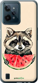 Чохол на Realme C31 Єнотик з кавуном "4605u-2593-2448"