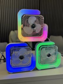 G-Вентилятор Квадратный Ночник аккумуляторный от USB с подсветкой