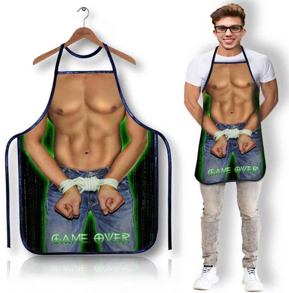 Забавний кухонний фартух з написом «Гра закінчена» Sex Aura