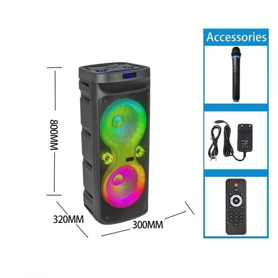 Портативна колонка валіза XPRO F2103 40Вт, USB, SD, FM радіо, Bluetooth, 1 мікрофон, ДК (41196-F2103) | Зображення 3