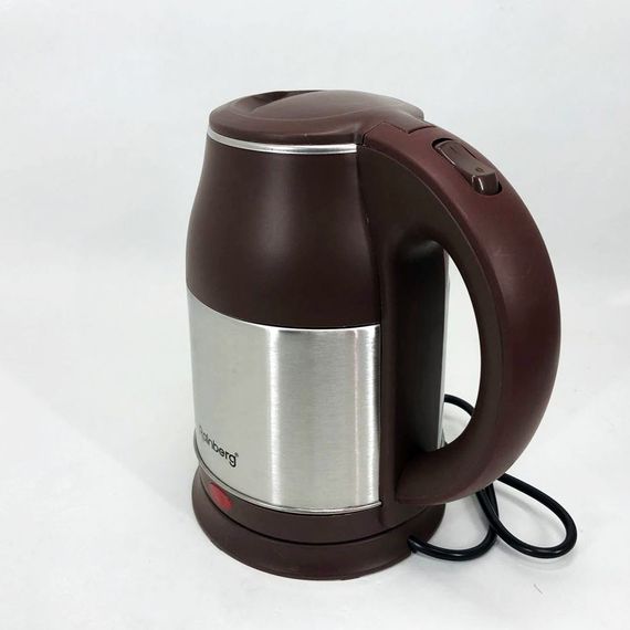 Электрочайник Rainberg RB-808 2 л нержавеющая сталь, тихий электрочайник хороший. HU-252 Цвет: коричневый | Зображення 2