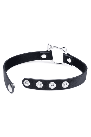Чокер Master Series Kinky Kitty Ring Slim Choker Чорний One Size | Зображення 2