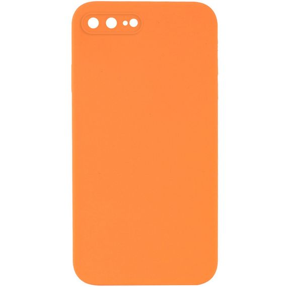 Чохол Silicone Case Square Full Camera Protective (AA) NOLOGO для Apple iPhone 7 plus/8 plus (5.5") Помаранчевий / Papaya