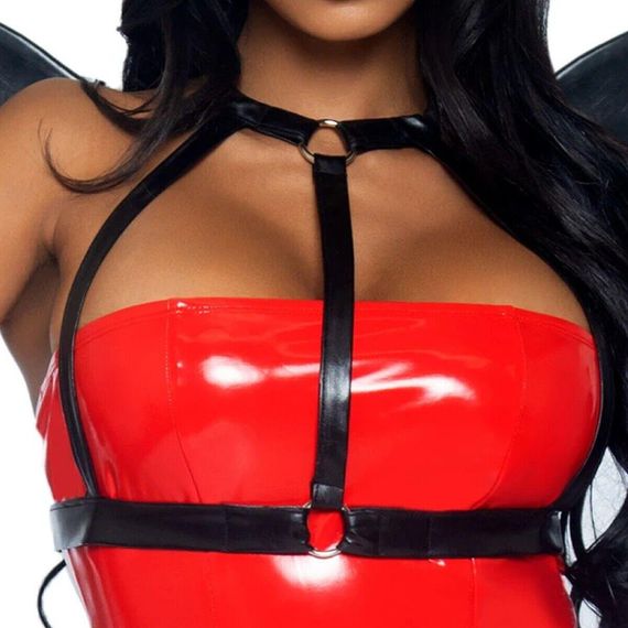 Портупєя зі штучної шкіри з крилами кажана Leg Avenue Bat wing body harness O/S sexstyle | Зображення 2