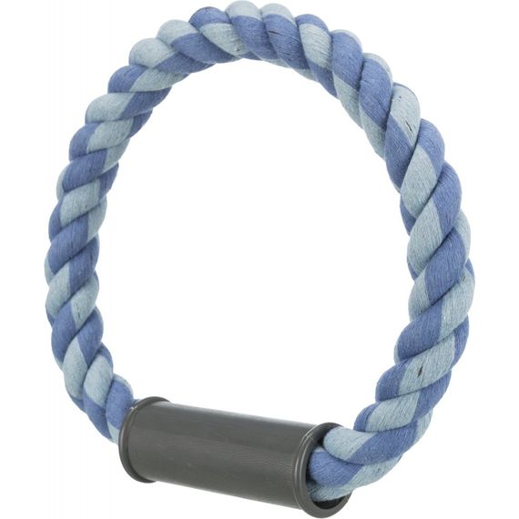 Іграшка Trixie для собак Кільце плетене з пластиковою ручкою текстиль 30 см | Зображення 2