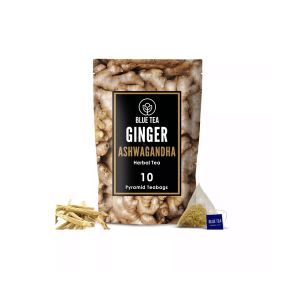 Трав'яний чай імбир-ашваганда  10 пірамідок Blue Tea 8906153091808