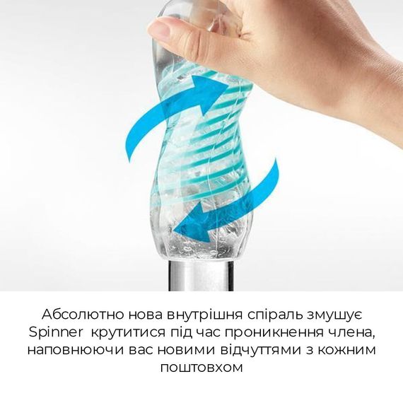 Мастурбатор Tenga Spinner 01 Tetra з пружною стимулювальною спіраллю всередині, ніжна спіраль | Зображення 2