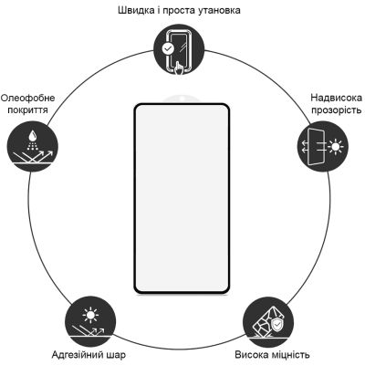 Стекло защитное Drobak Samsung Galaxy S24 FE (Black) (383802) | Зображення 2