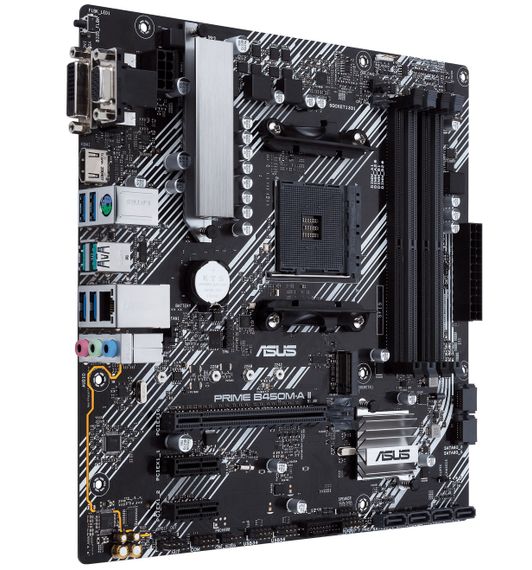 Материнcкая плата ASUS PRIME B450M-A II sAM4 B450 4xDDR4 HDMI DVI D-Sub mATX 90MB15Z0-M0EAY0 | Зображення 1