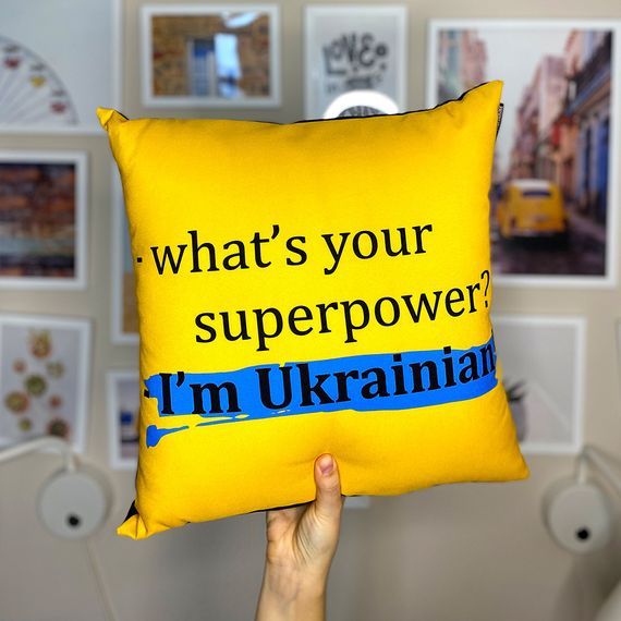 Подушка габардинова з принтом I'm Russian! 50x50 (5P_22U007)