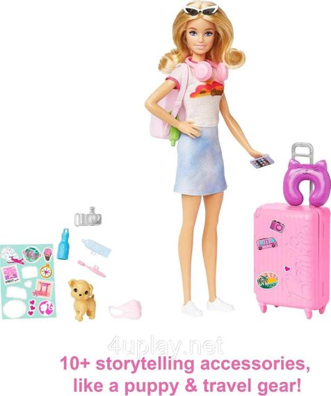Игровой набор Кукла Barbie Путешественница со щенком (HJY18) | Зображення 1