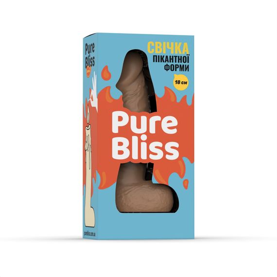 Свічка у вигляді члена Pure Bliss BIG Brown 18 см | Зображення 5