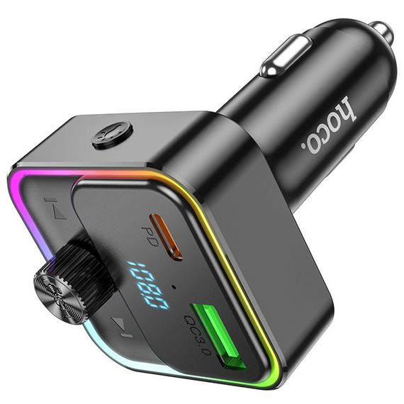 АЗУ FM модулятор Hoco E81 Fantasy PD30W+QC3.0 (1USB-A/1C) Black | Зображення 3