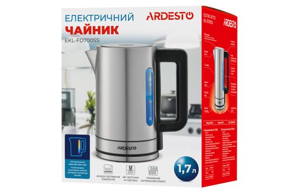 Електрочайник Ardesto EKL-FD700SS 1.8 л | Зображення 5