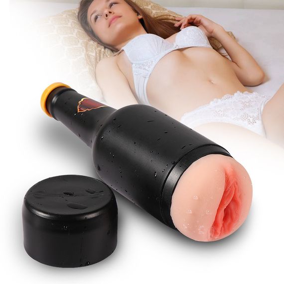 Мастурбато-вагіна пляшка Beer bottle masturbation Cup без вібрації тілесний Sex Aura | Зображення 3