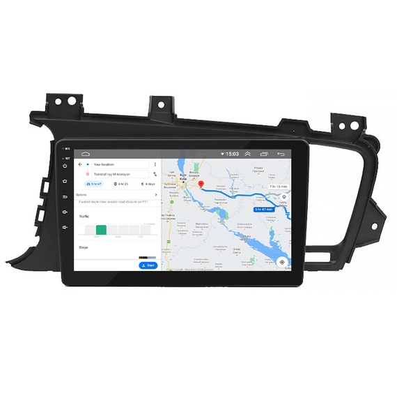 Штатная магнитола Lesko для Kia K5 I 2010-2013 экран 9" 2/32Gb/ 4G/ Wi-Fi Premium GPS Android | Зображення 3