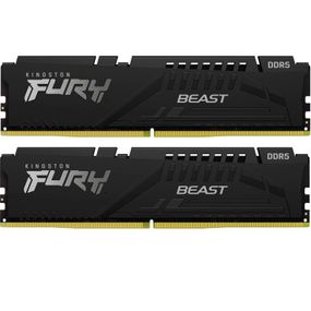 Модуль памяти для компьютера DDR5 16GB (2x8GB) 6000 MHz Beast Black EXPO Kingston Fury (ex.HyperX)