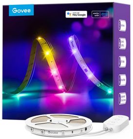 Стрічка світлодіодна Govee  розумна H618A RGBIC Basic Wi-Fi + Bluetooth LED Strip Light 5м Білий (H618A3D1)