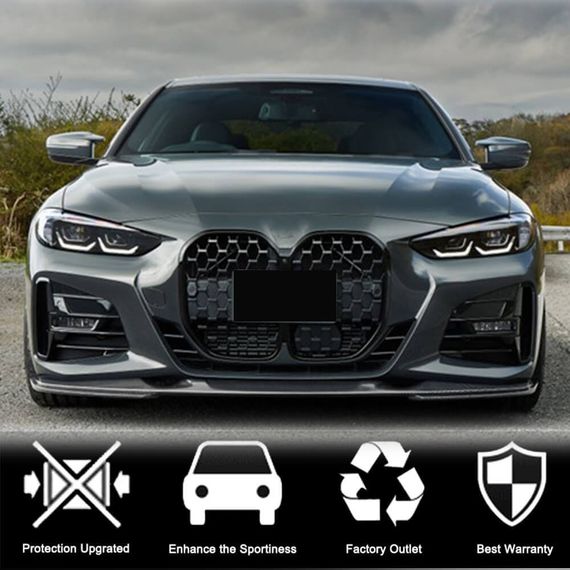 Накладка на передній бампер Lip V3 (для G22/G23 M-Sport, Карбон) для BMW 4 серія G22/23/26 2020- рр | Зображення 2