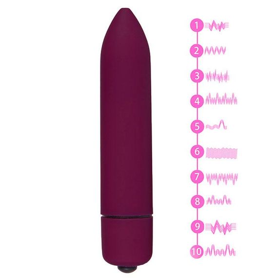 Десятискоростная водонепроницаемая вибропуля - Бордовый – Вибраторы