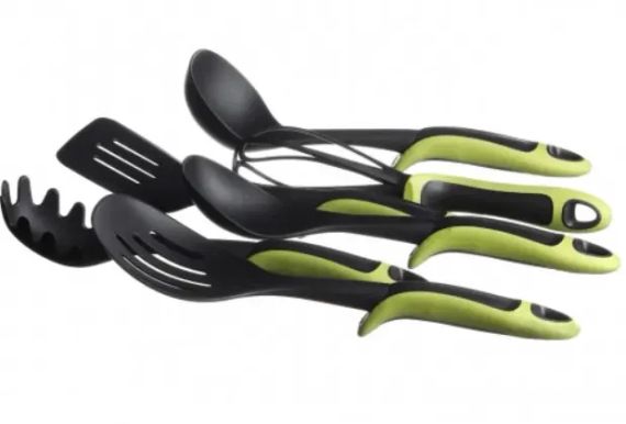 Набір кухонного приладдя ЗЕЛЕНИЙ KITCHEN TOOLS, 7 предметів Кухонний набір з підставкою | Зображення 3