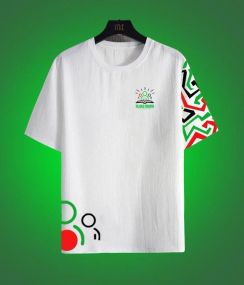 Футболка мужская с принтом повседневная S Белая