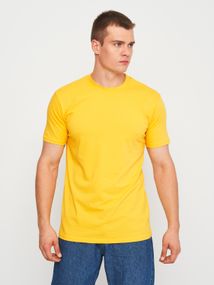 Футболка чоловіча однотонна жовта, 2XL