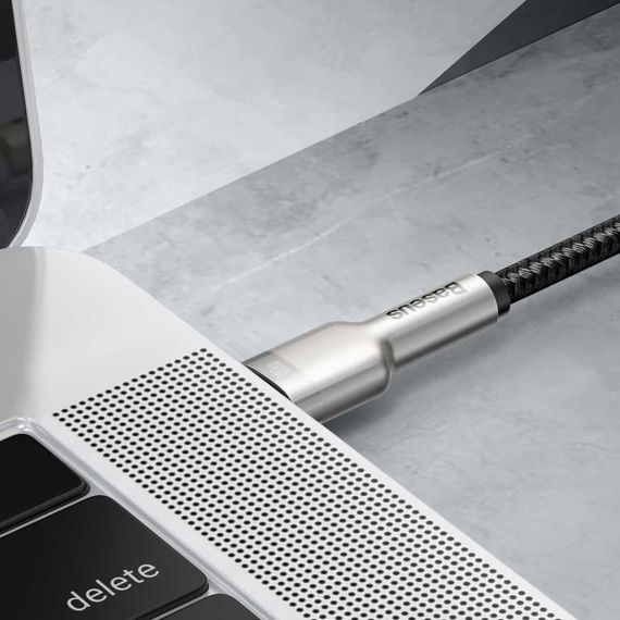 Кабель Baseus Cafule Series Metal Data Cable Type-C to Type-C 100W 1m Black | Зображення 3