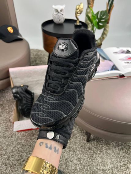 Кросівки Air Max Plus All Black Reflective , текстиль , В'єтнам 39 25 см | Зображення 4