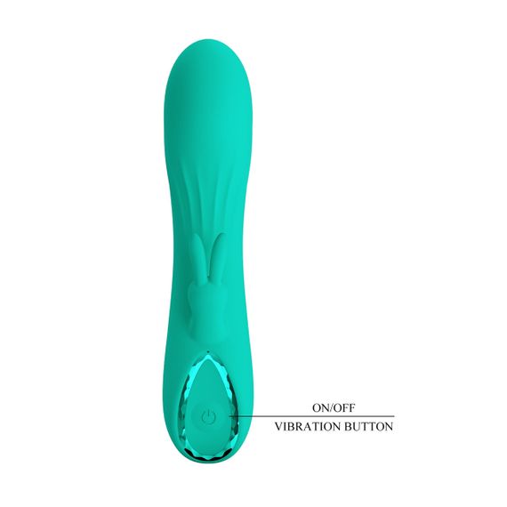 Вібратор-кролик PRETTY LOVE DJ Stick бірюзовий, 12.7 х 2.7 см sexstyle | Зображення 5