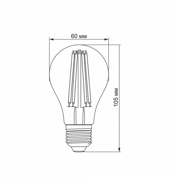 Світлодіодна лампа VIDEX Filament A60FA 10W E27 2200K бронза | Зображення 2