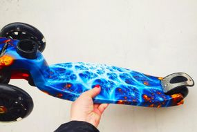 Детский трехколесный самокат  Maxi Best Scooter светятся колеса | Дитячий триколісний самокат