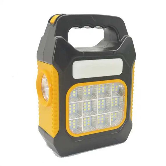 Акумуляторний Кемпінговий ліхтар Solar D-2081/JY-978C Power Bank Чорно-жовтогарячий | Зображення 3