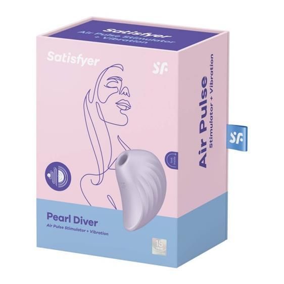 Вакуумний кліторальний вібратор - Satisfyer Pearl Diver Violet Sex Aura