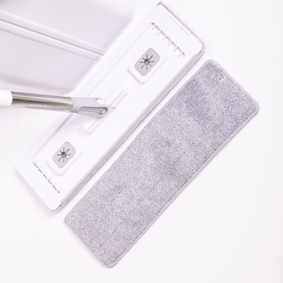 Набір для прибирання з плоскою шваброю та двосекційним відром з віджимом, насадка з мікрофібри, компактний HP-35015-19 | Зображення 8