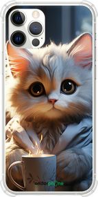 Чохол на iPhone 12 Pro Білий кіт "5646sp-2052-2448"