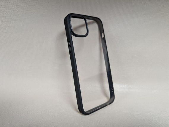 Чехол для iPhone 14 Plus / Айфон 14 Плюс, Protection Case, прозрачная спинка, противоударный, TPU, черный