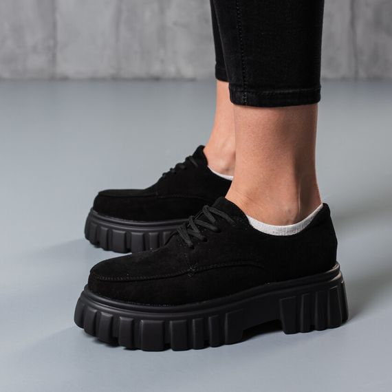 Броги женские Fashion Danzig 3772 36 размер 235 см Черный | Зображення 3