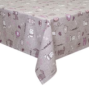 Скатертина Home Line 65319 Україна 150x150  Бавовна Сірий, Фіолетовий