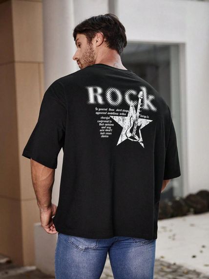 Футболка мужская с принтом повседневная M Черная