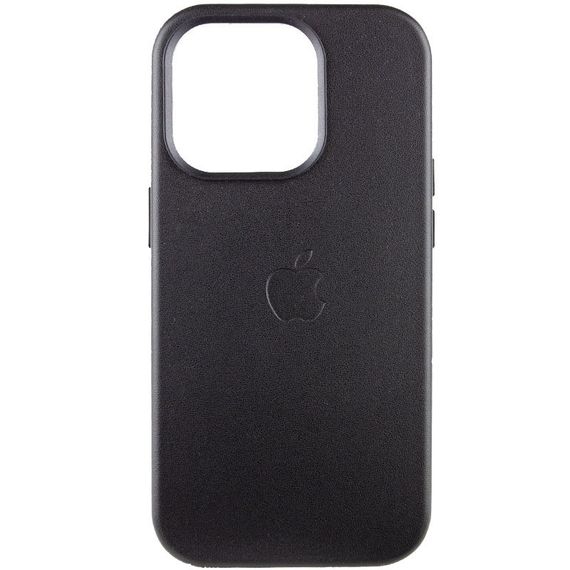 Кожаный чехол Leather Case (AA Plus) with MagSafe для Apple iPhone 14 Pro (6.1") Искусственная кожа, Black