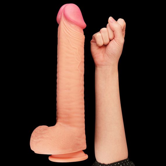 Фалоімітатор - Dual-Layered Silicone Cock 12" Flesh Sex Aura | Зображення 2