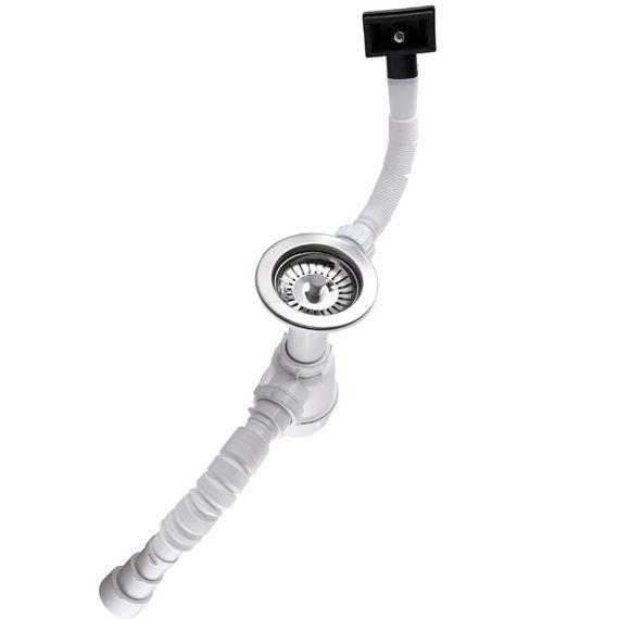 Сифон Waterstal А - 4007 під сталеву кухону мийку 11/2 40 з переливом, з гнучкою трубою | Зображення 2